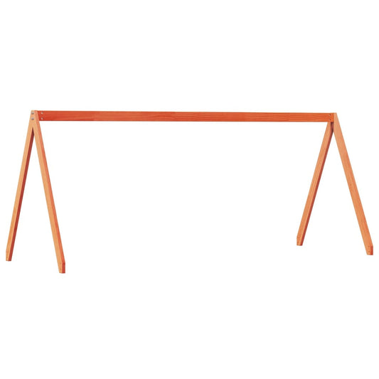 vidaXL Οροφή Κρεβατιού Παιδική Καφέ 209x85,5x88 εκ. Μασίφ Ξύλο Πεύκου