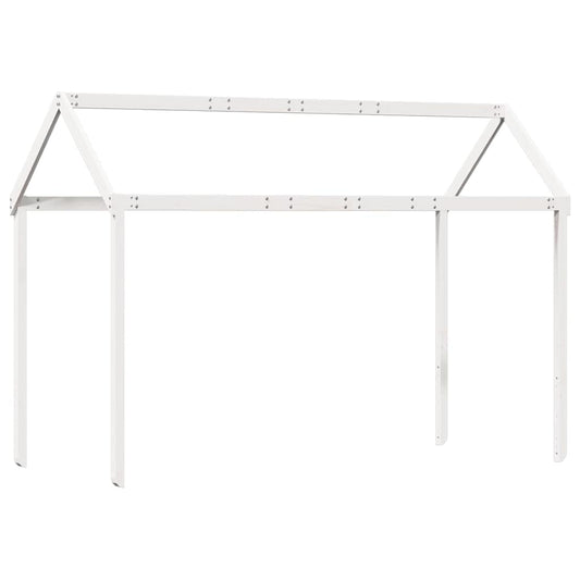 vidaXL Οροφή Κρεβατιού Παιδική Λευκό 217x85,5x154εκ. Μασίφ Ξύλο Πεύκου