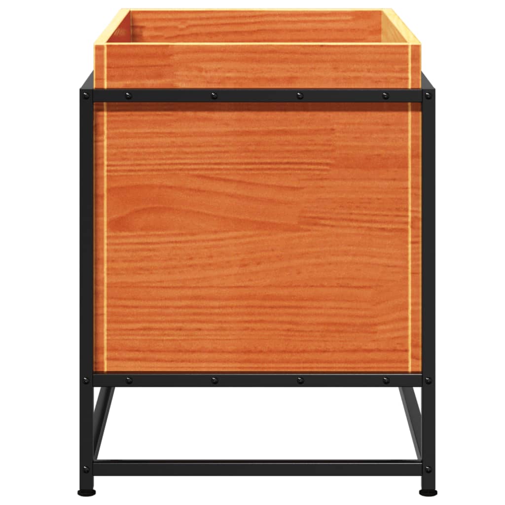 vidaXL Ζαρντινιέρα Καφέ Κεριού 60x40x50 εκ. από Μασίφ Ξύλο Πεύκου