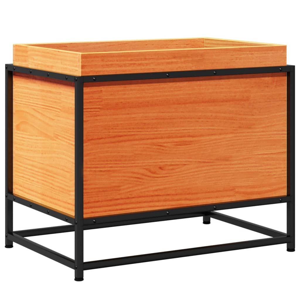 vidaXL Ζαρντινιέρα Καφέ Κεριού 60x40x50 εκ. από Μασίφ Ξύλο Πεύκου