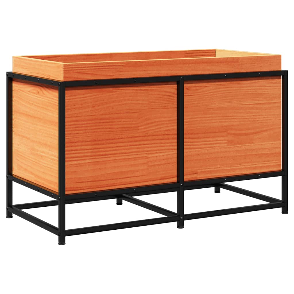 vidaXL Ζαρντινιέρα Καφέ Κεριού 80x40x50 εκ. από Μασίφ Ξύλο Πεύκου