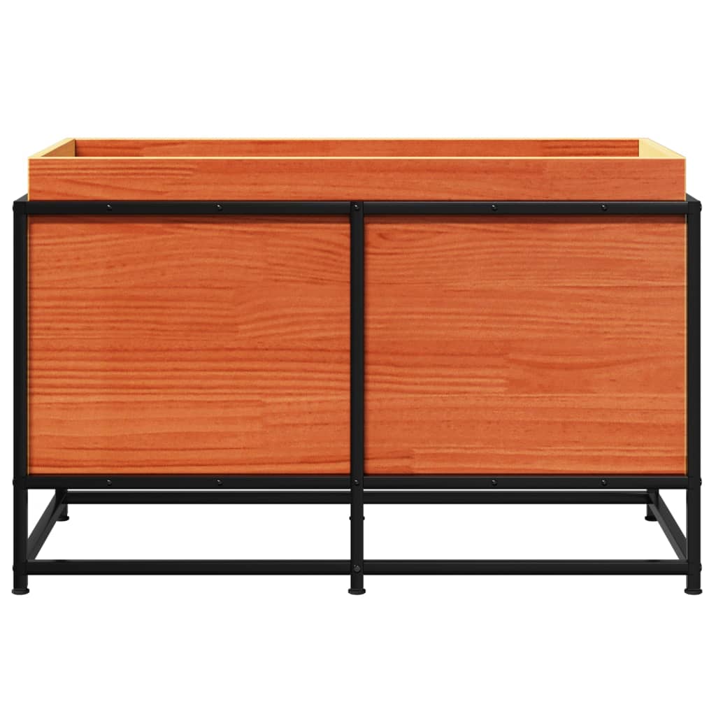 vidaXL Ζαρντινιέρα Καφέ Κεριού 80x40x50 εκ. από Μασίφ Ξύλο Πεύκου