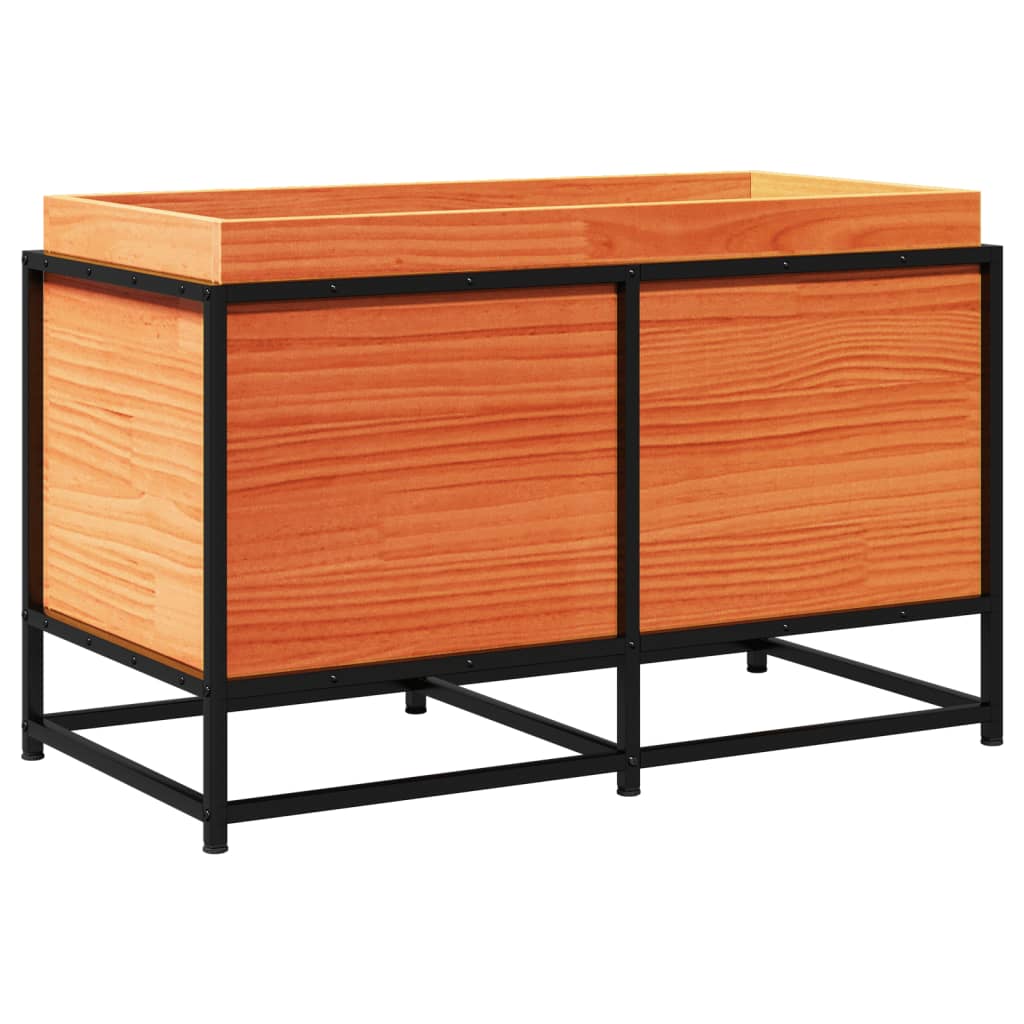 vidaXL Ζαρντινιέρα Καφέ Κεριού 80x40x50 εκ. από Μασίφ Ξύλο Πεύκου