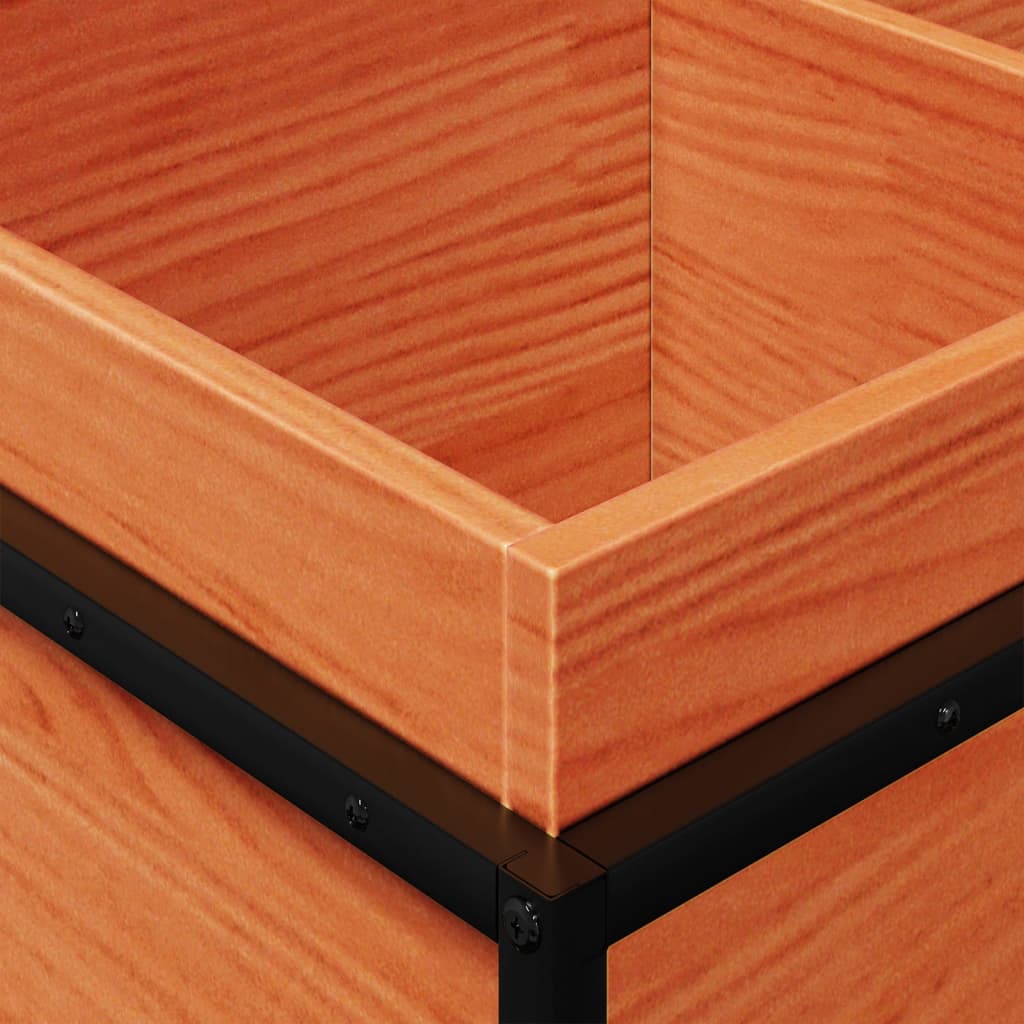 vidaXL Ζαρντινιέρα Καφέ Κεριού 80x40x50 εκ. από Μασίφ Ξύλο Πεύκου