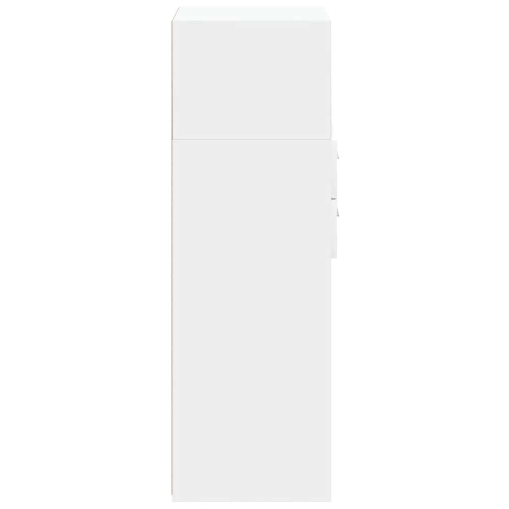 vidaXL Ντουλάπι Λευκό 30x42,5x124 εκ. από Επεξεργασμένο Ξύλο