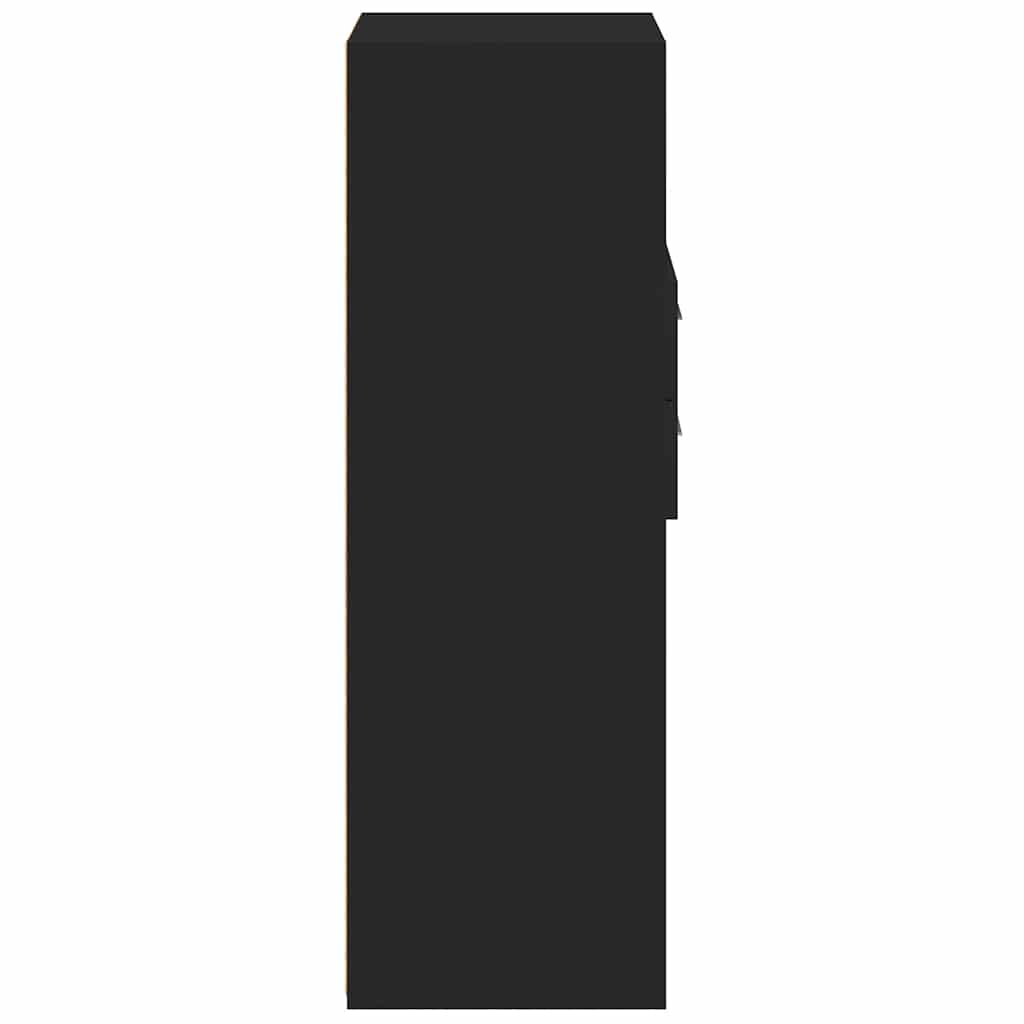 vidaXL Ντουλάπι Μαύρο 30x42,5x124 εκ. από Επεξεργασμένο Ξύλο