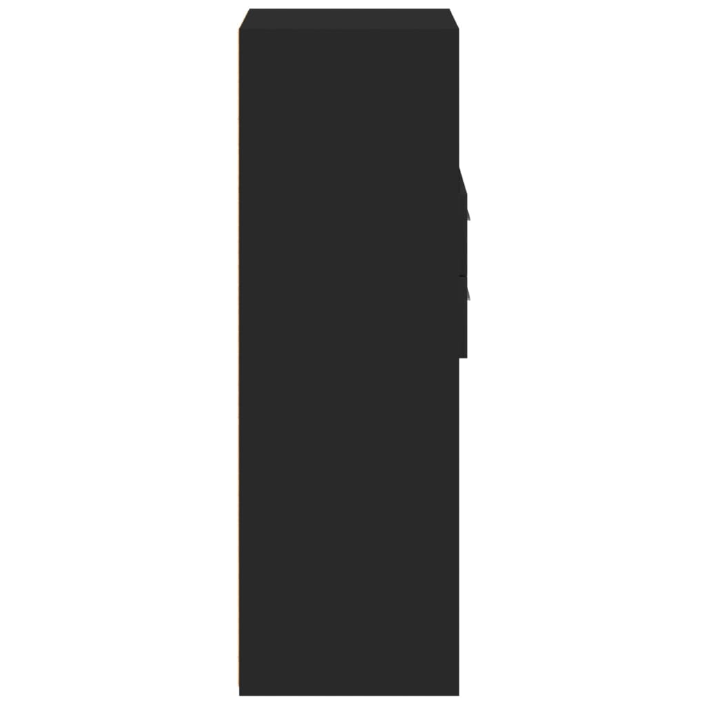 vidaXL Ντουλάπι Μαύρο 45x42,5x124 εκ. από Επεξεργασμένο Ξύλο