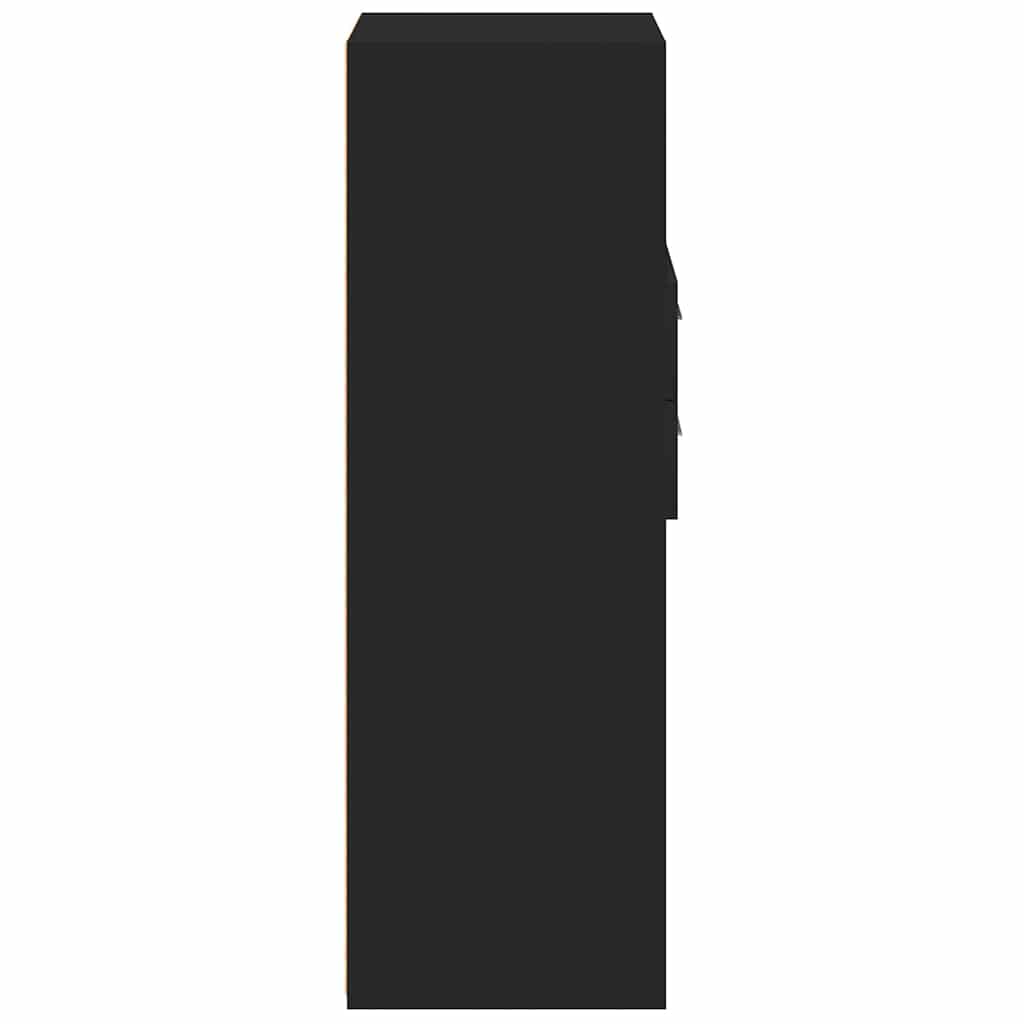vidaXL Ντουλάπι Μαύρο 50x42,5x124 εκ. από Επεξεργασμένο Ξύλο