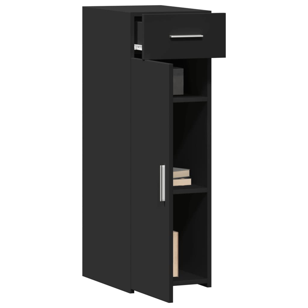 vidaXL Συρταριέρα Μαύρη 30x42,5x93 εκ. από Επεξεργασμένο Ξύλο