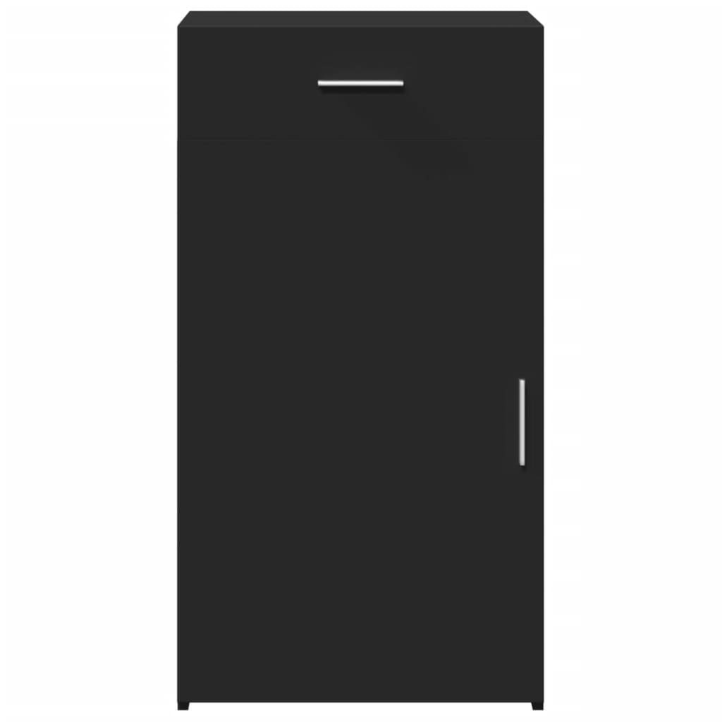 vidaXL Συρταριέρα Μαύρη 50x42,5x93 εκ. από Επεξεργασμένο Ξύλο