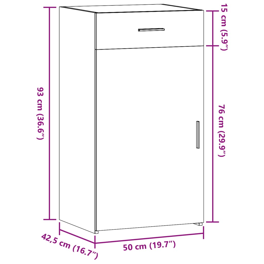 vidaXL Ντουλάπι Καπνιστή Δρυς 50x42,5x93 εκ. από Επεξεργ. Ξύλο