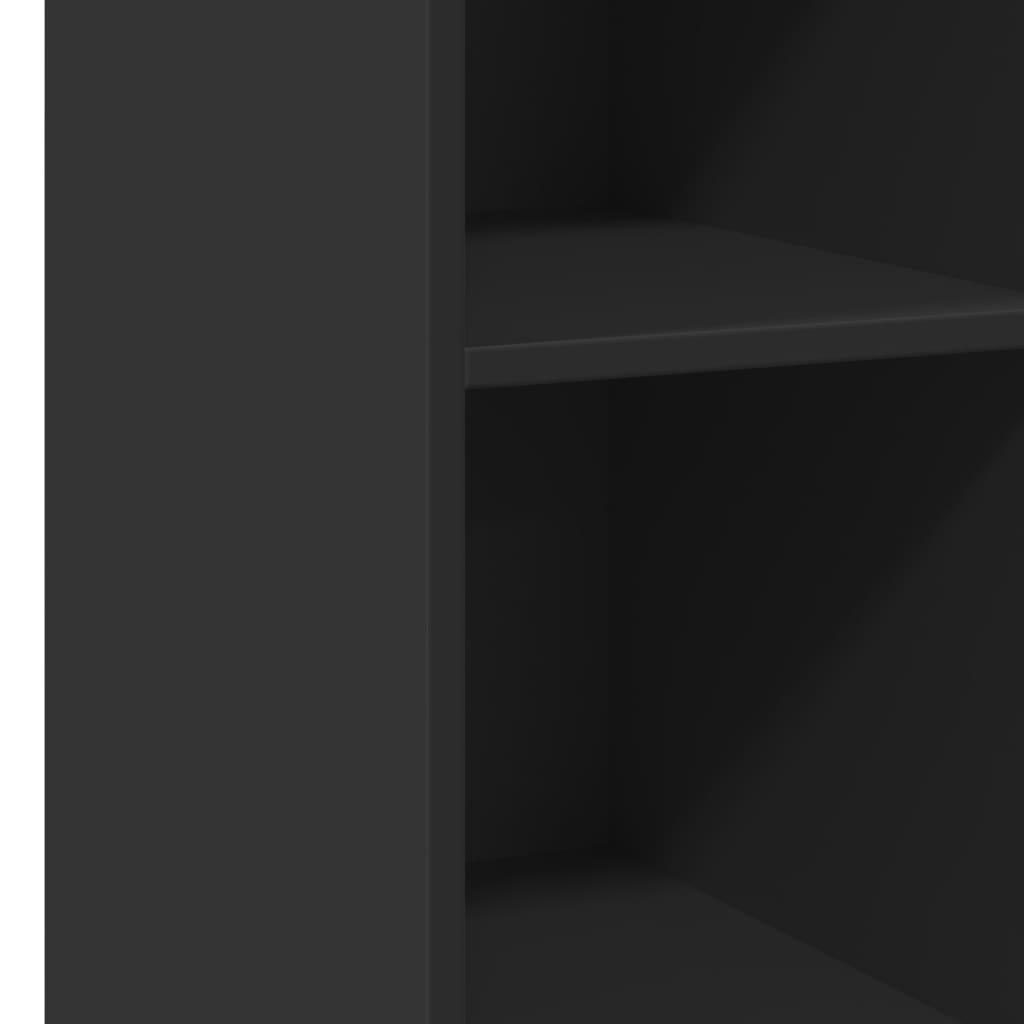 vidaXL Συρταριέρα Μαύρη 30x41x93 εκ. από Επεξεργασμένο Ξύλο