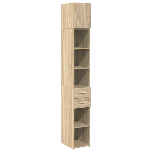 vidaXL Ντουλάπι Αποθήκευσης Στενό Δρυς 30x42,5x225 εκ. Επεξεργ. Ξύλο
