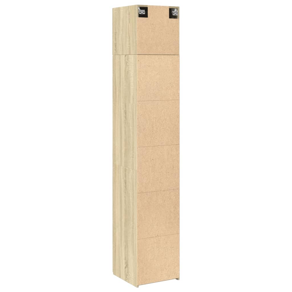 vidaXL Ντουλάπι Αποθήκευσης Στενό Δρυς 40x42,5x225 εκ. Επεξεργ. Ξύλο