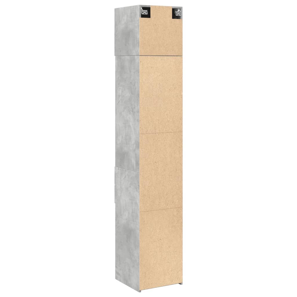 vidaXL Ντουλάπι Αποθήκευσης Στενό Γκρι 40x42,5x225 εκ. Επεξεργ. Ξύλο