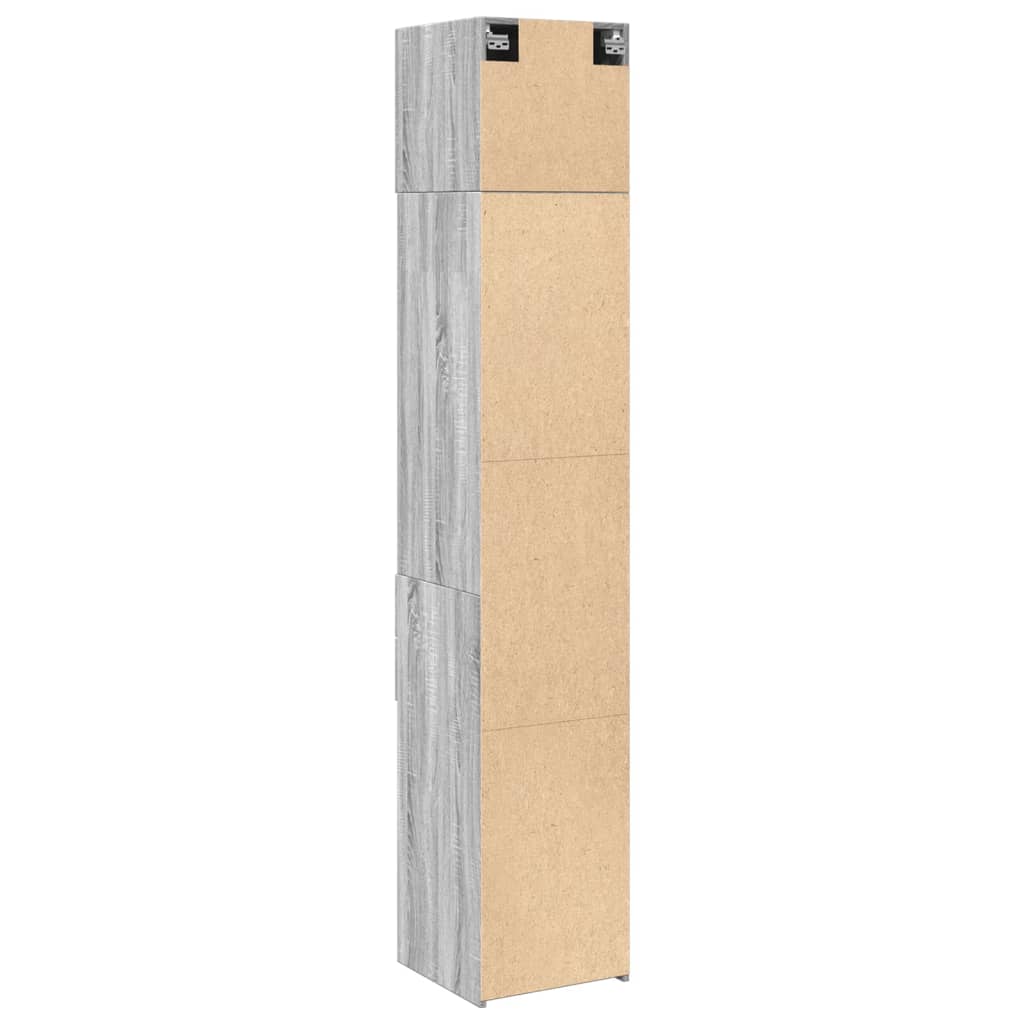 vidaXL Ντουλάπι Αποθήκευσης Στενό Δρυς 40x42,5x225 εκ. Επεξεργ. Ξύλο