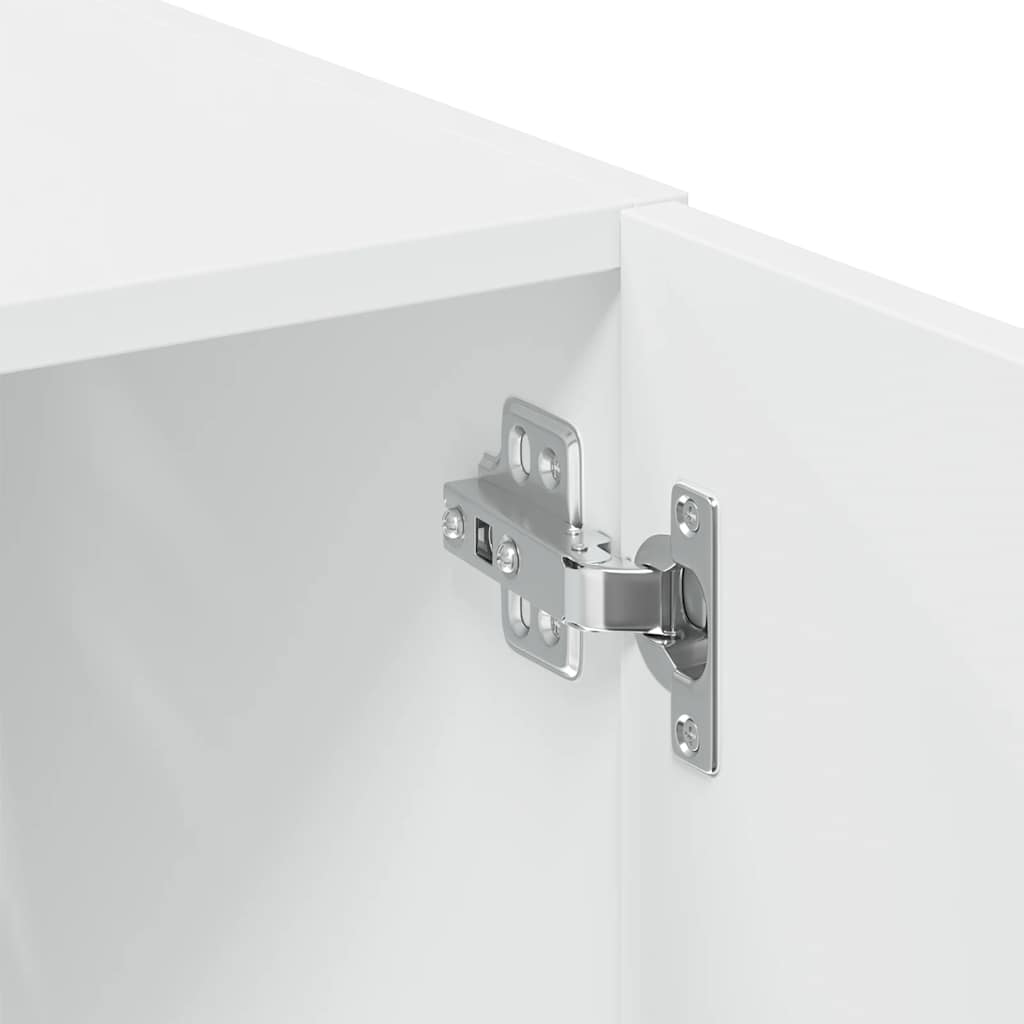 vidaXL Ντουλάπι Αποθήκευσης Στενό Λευκό 50x42,5x225 εκ. Επεξεργ. Ξύλο