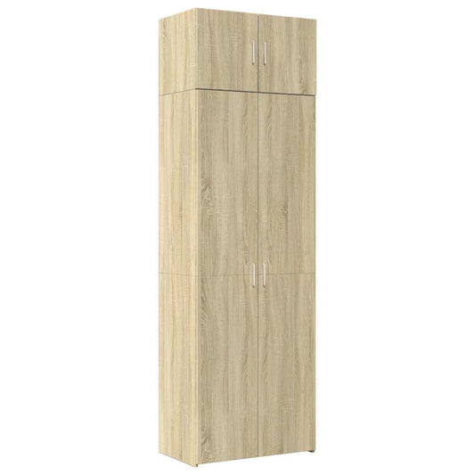 vidaXL Ραφιέρα με Ντουλάπια Sonoma Δρυς 70x42,5x225 εκ. Επεξ. Ξύλο