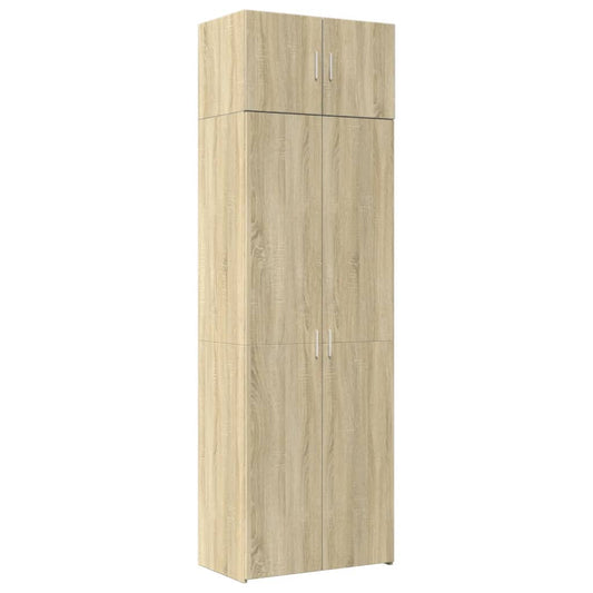 vidaXL Ραφιέρα με Ντουλάπια Sonoma Δρυς 70x42,5x225 εκ. Επεξ. Ξύλο