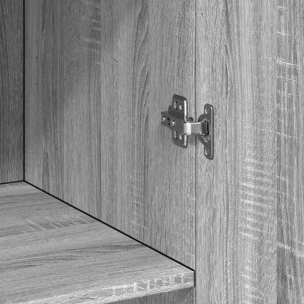 vidaXL Ραφιέρα με Ντουλάπια Γκρι Sonoma 70x42,5x225 εκ. Επεξ. Ξύλο