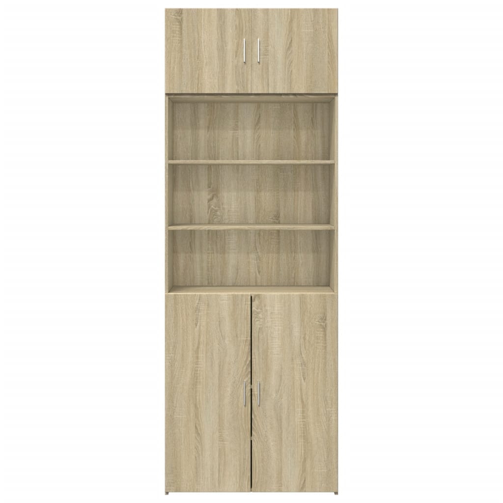 vidaXL Ραφιέρα με Ντουλάπια Sonoma Δρυς 80x42,5x225 εκ. Επεξ. Ξύλο