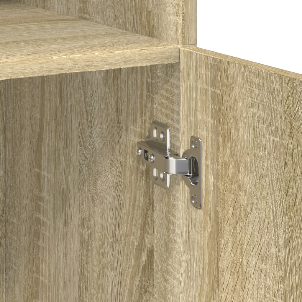 vidaXL Ραφιέρα με Ντουλάπια Sonoma Δρυς 80x42,5x225 εκ. Επεξ. Ξύλο