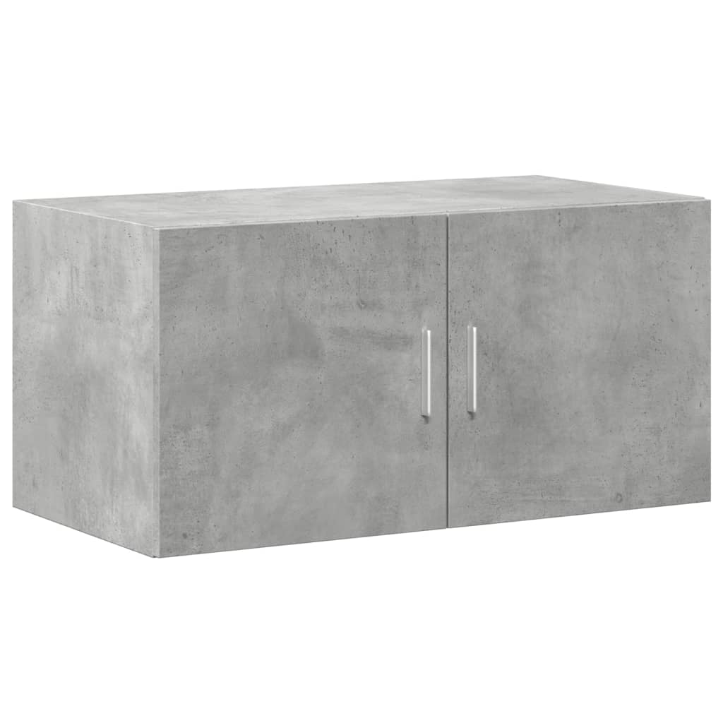 vidaXL Ραφιέρα με Ντουλάπια Γκρι Σκυρ. 80x35,5x180 εκ. από Επεξ. Ξύλο