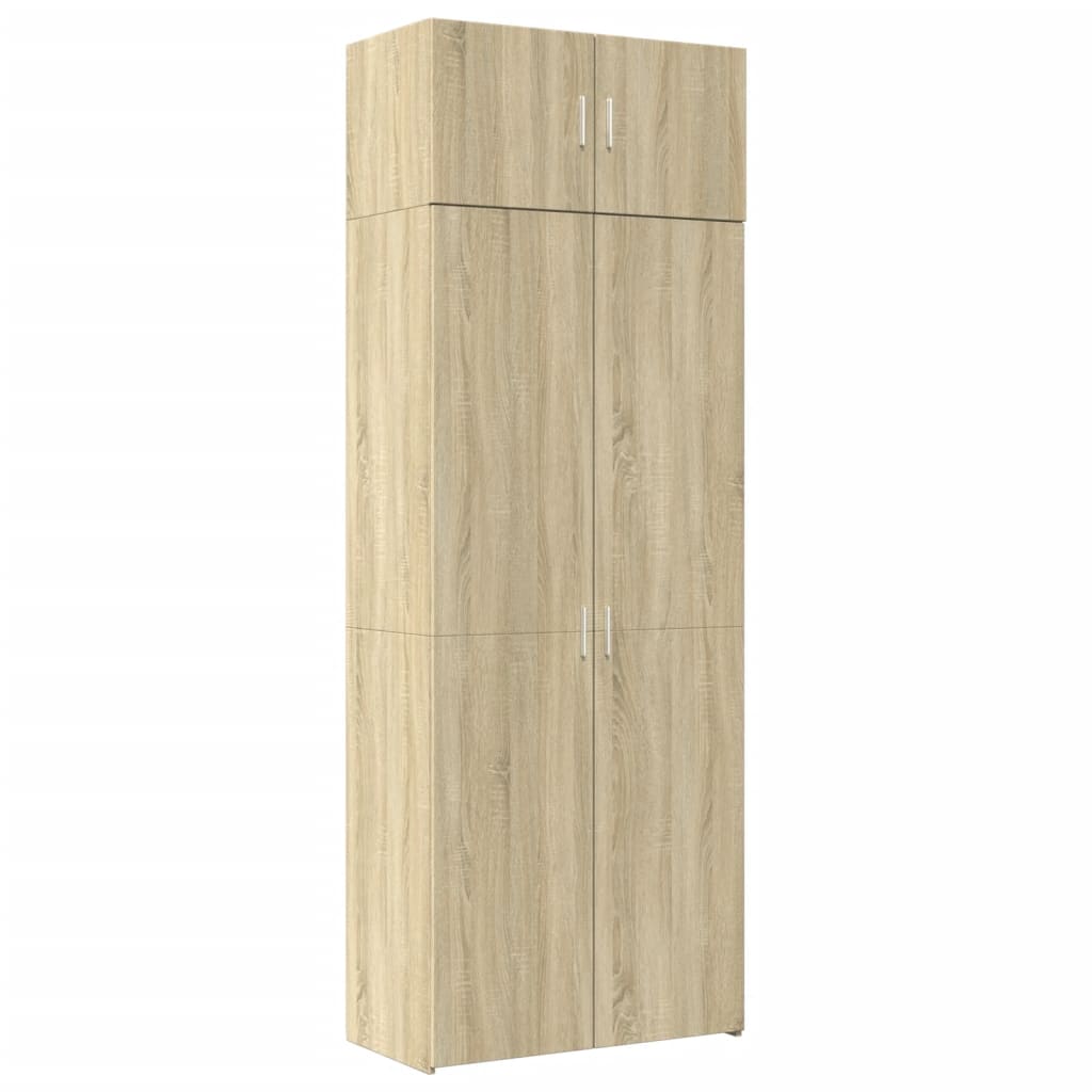 vidaXL Ραφιέρα με Ντουλάπια Sonoma Δρυς 80x42,5x225 εκ. Επεξ. Ξύλο