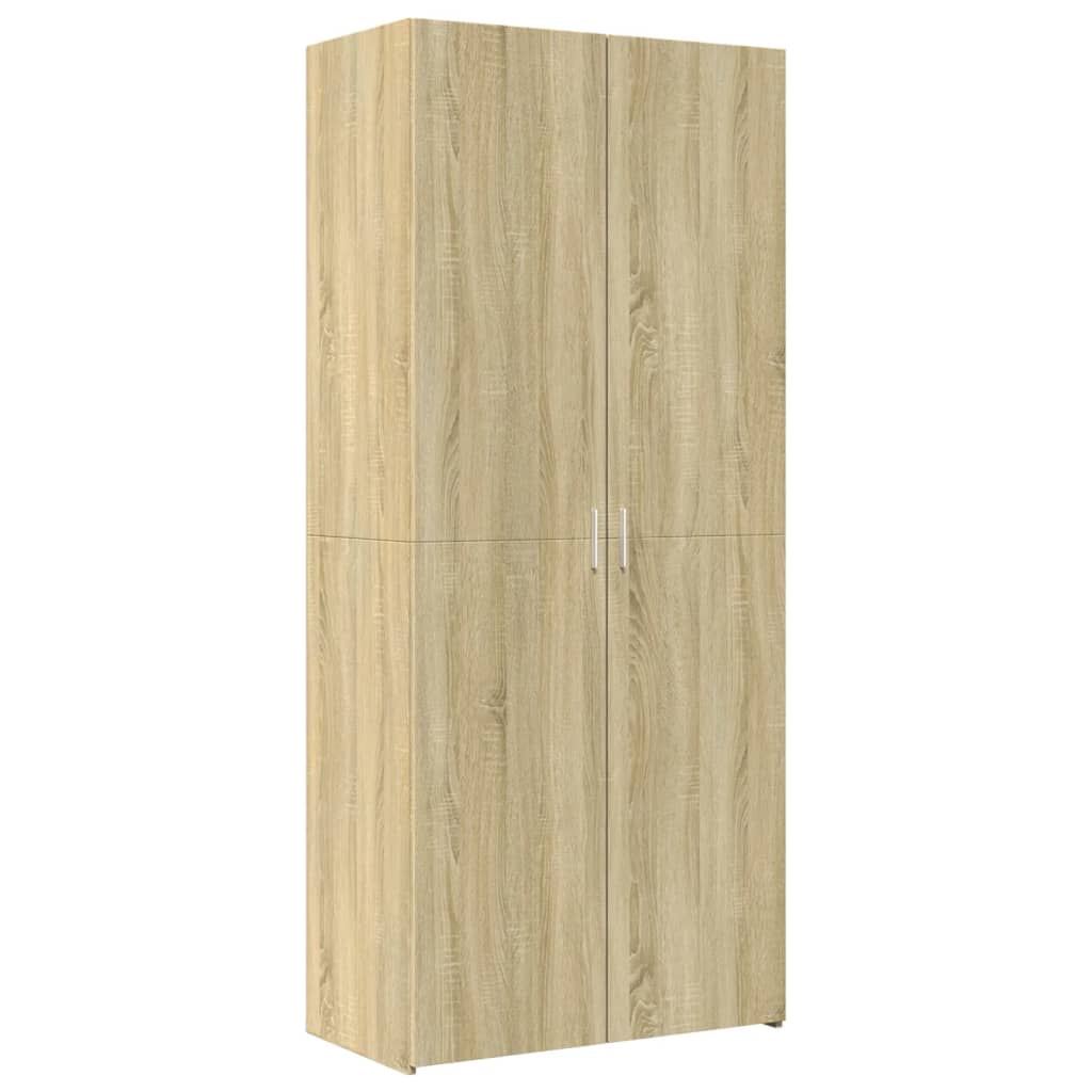 vidaXL Ραφιέρα με Ντουλάπια Sonoma Δρυς 80x42,5x225 εκ. Επεξ. Ξύλο