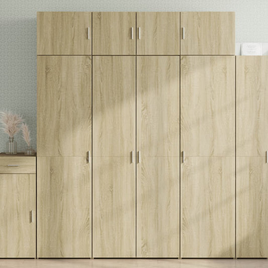 vidaXL Ραφιέρα με Ντουλάπια Sonoma Δρυς 80x42,5x225 εκ. Επεξ. Ξύλο