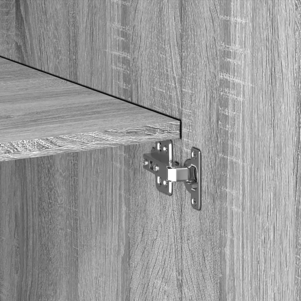 vidaXL Ραφιέρα με Ντουλάπια Γκρι Sonoma 80x42,5x225εκ Επεξ. Ξύλο