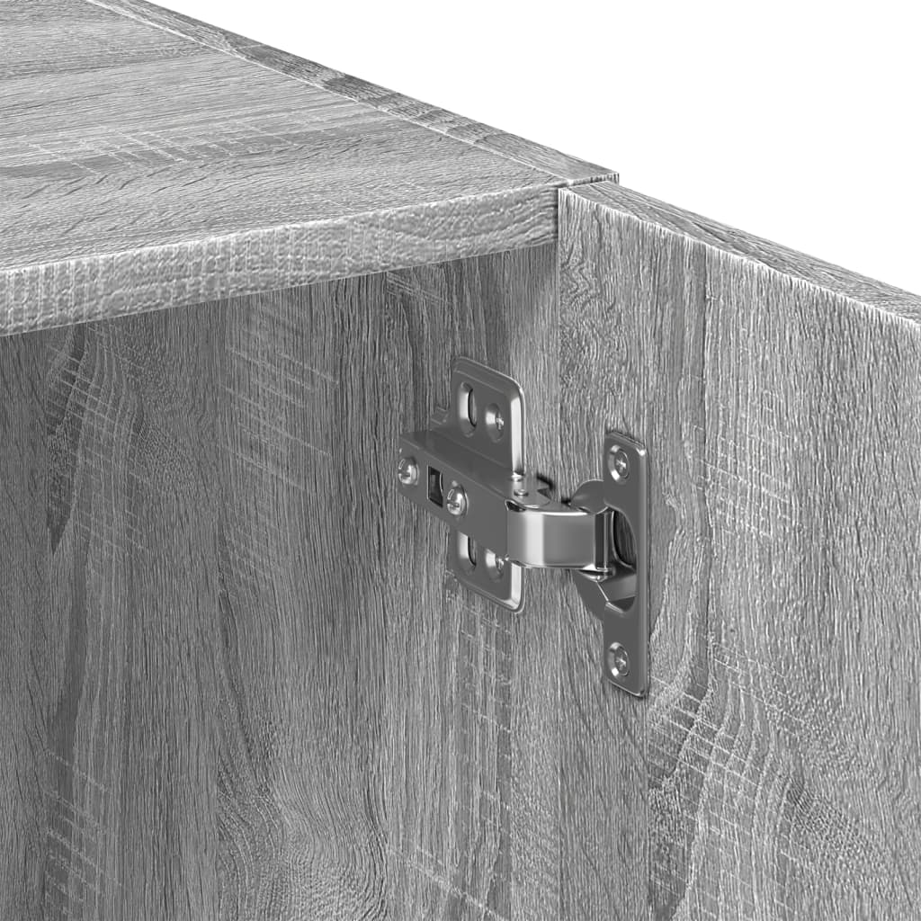 vidaXL Ραφιέρα με Ντουλάπια Γκρι Sonoma 80x42,5x225εκ Επεξ. Ξύλο