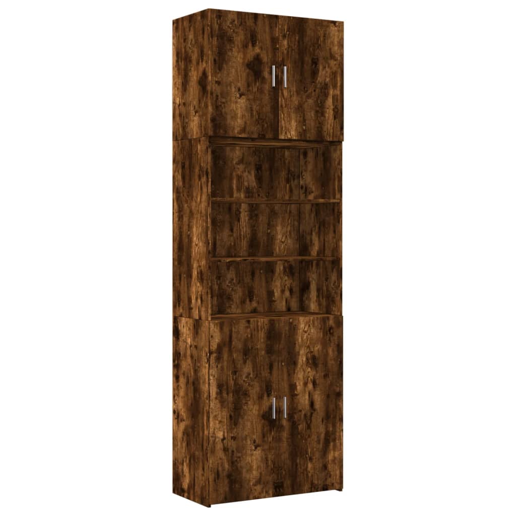 vidaXL Ντουλάπα Καπνιστή Δρυς 80x42,5x249 εκ. από Επεξεργασμένο Ξύλο