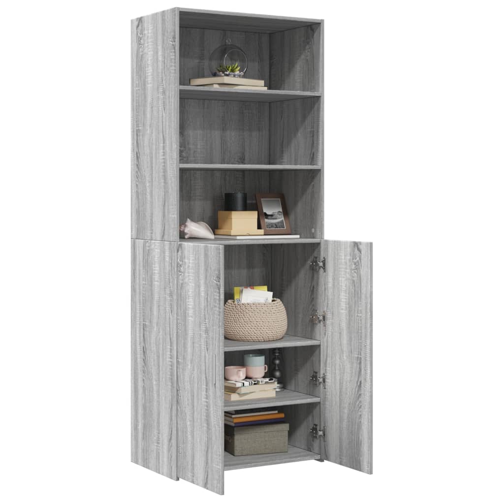 vidaXL Ντουλάπι Γκρι Sonoma 70x42,5x185 εκ. από Επεξεργασμένο Ξύλο