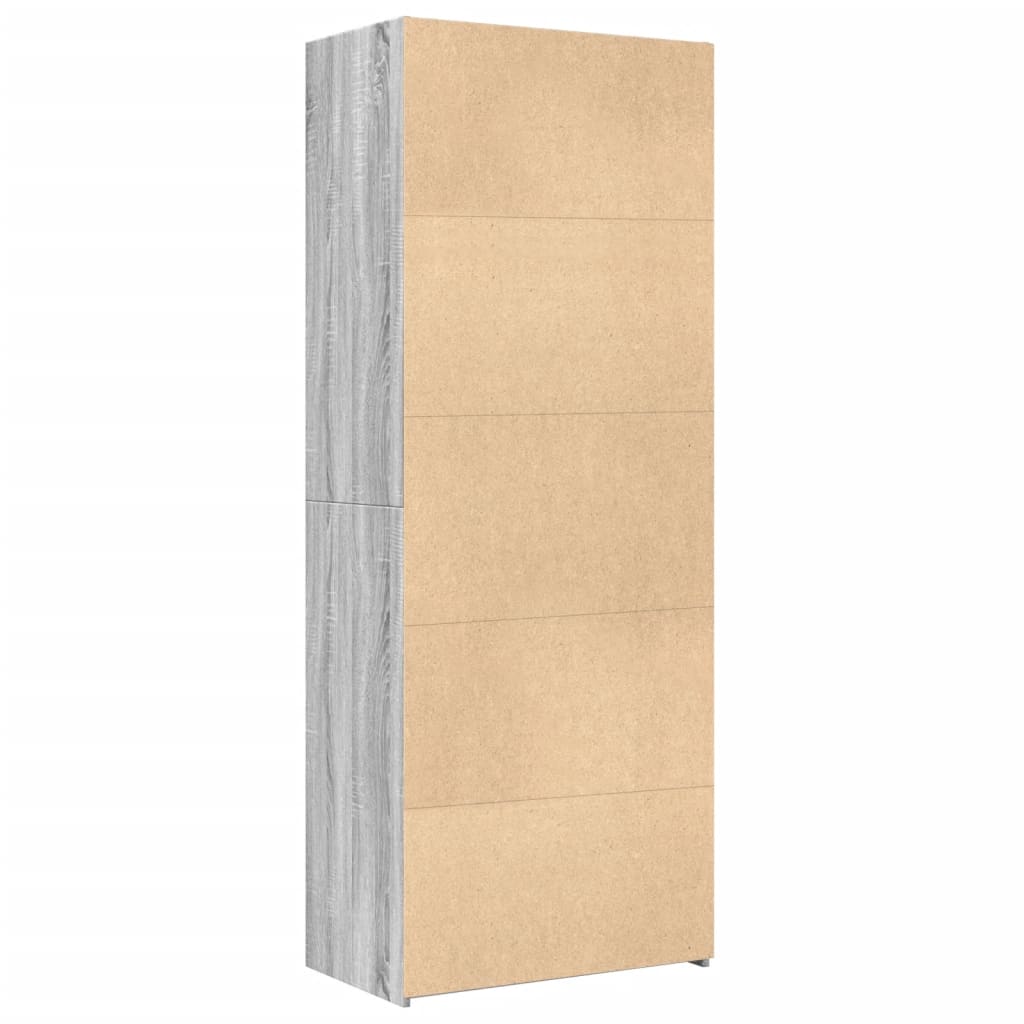 vidaXL Ντουλάπι Γκρι Sonoma 70x42,5x185 εκ. από Επεξεργασμένο Ξύλο