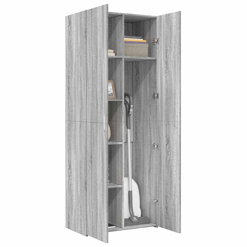 vidaXL Ντουλάπι Γκρι Sonoma 70x42,5x185 εκ. από Επεξεργασμένο Ξύλο