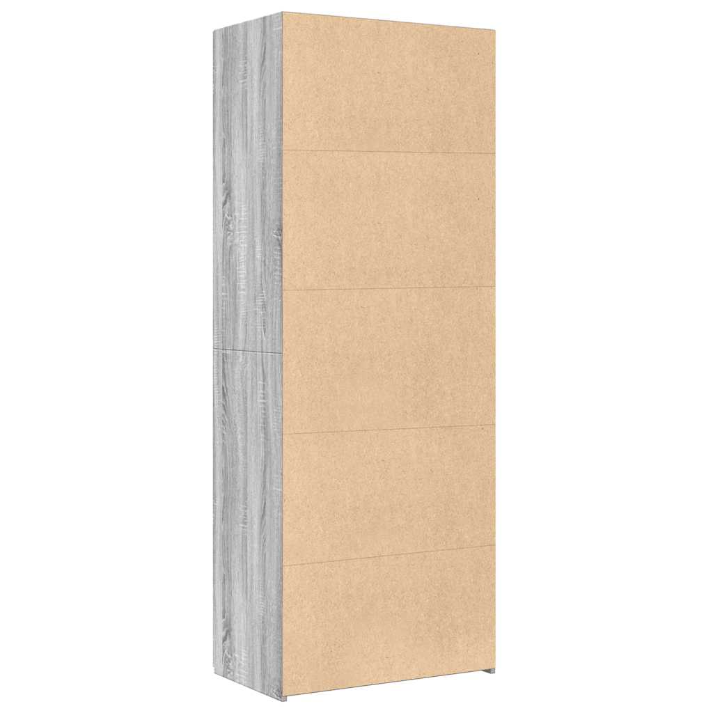 vidaXL Ντουλάπι Γκρι Sonoma 70x42,5x185 εκ. από Επεξεργασμένο Ξύλο
