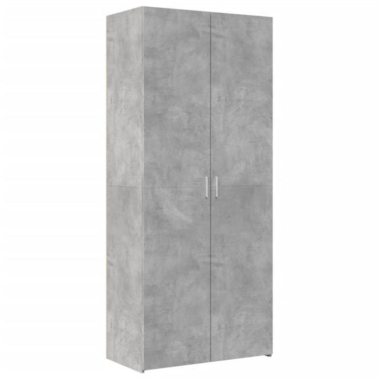 vidaXL Ντουλάπι Γκρι Σκυροδέματος 80x42,5x185 εκ. Επεξεργασμένο Ξύλο