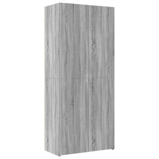 vidaXL Ντουλάπι Γκρι Sonoma 80x42,5x185 εκ. από Επεξεργασμένο Ξύλο