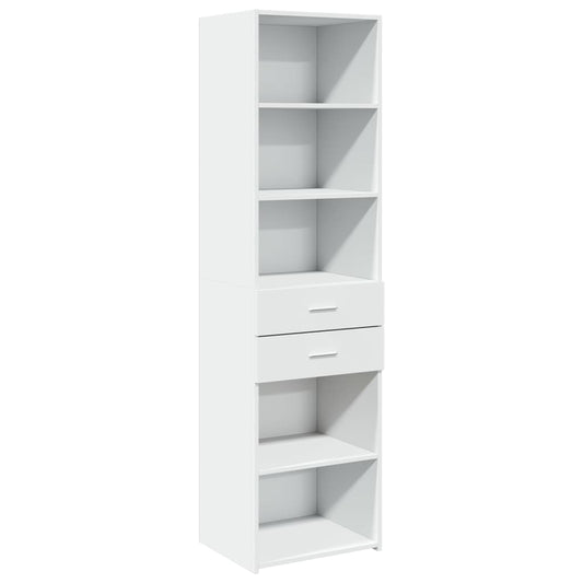 vidaXL Ντουλάπι Λευκό 50x42,5x185 εκ. από Επεξεργασμένο Ξύλο