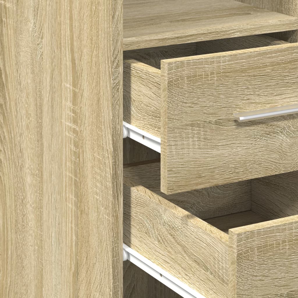 vidaXL Ντουλάπι Sonoma Δρυς 50x42,5x185 εκ. από Επεξεργασμένο Ξύλο