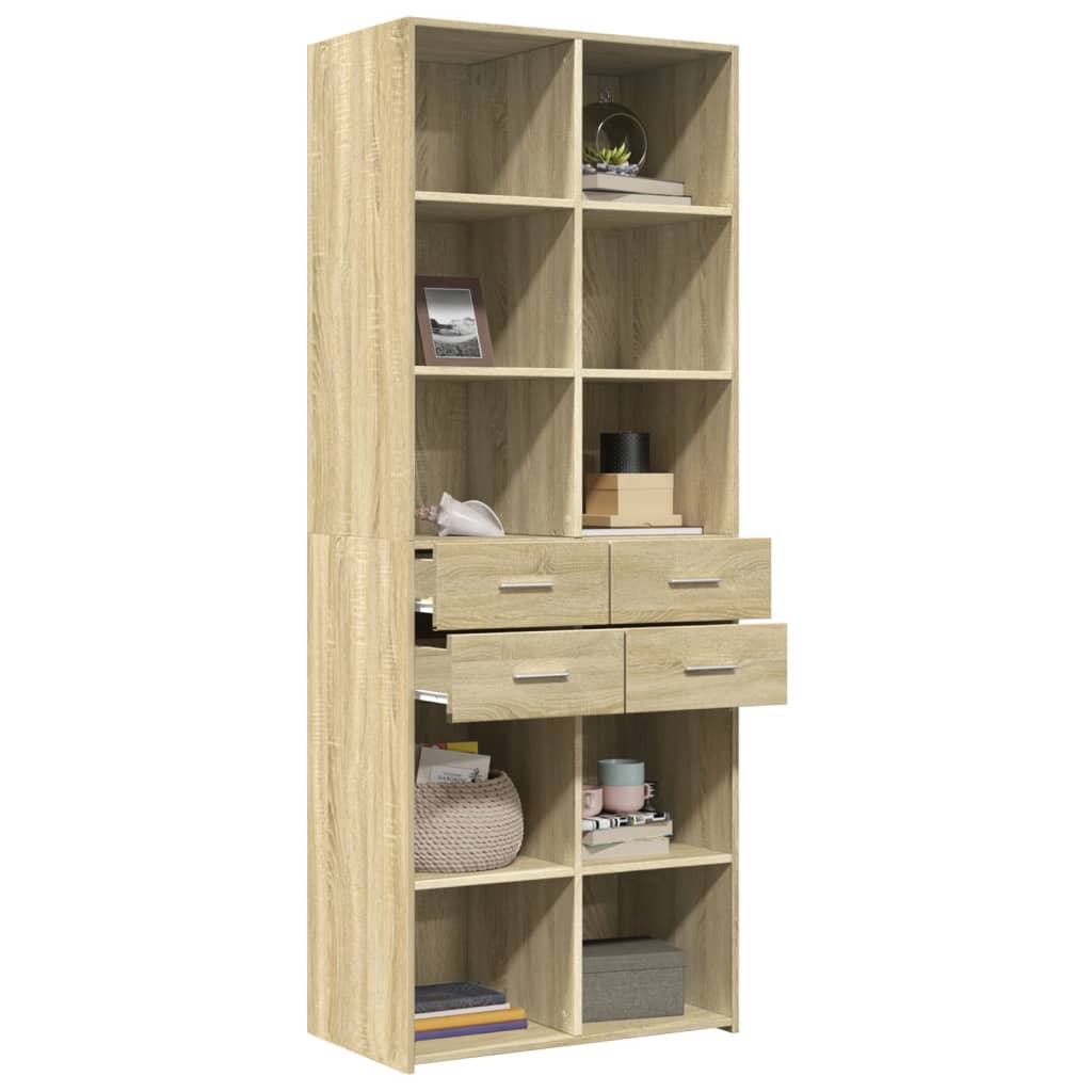 vidaXL Ντουλάπι Sonoma Δρυς 70x42,5x185 εκ. από Επεξεργασμένο Ξύλο