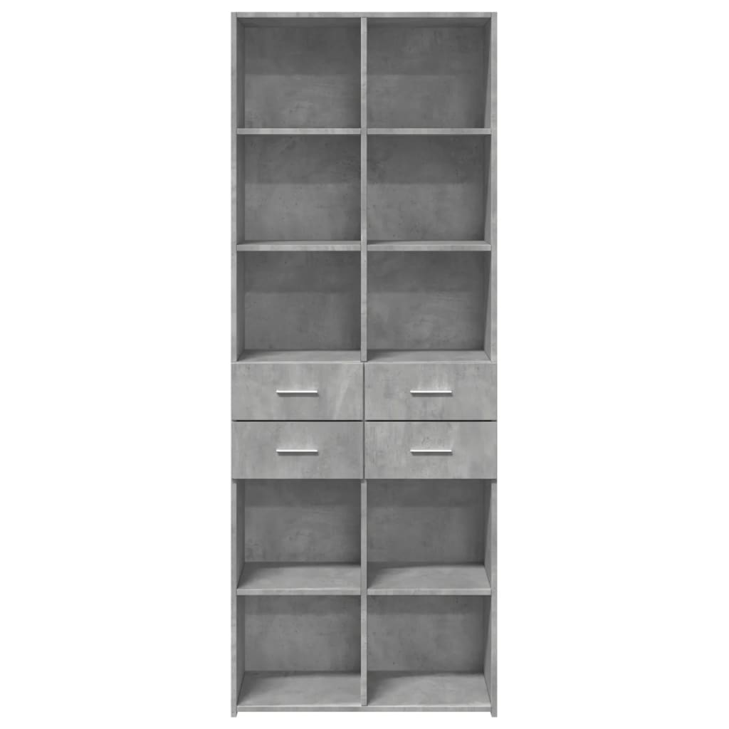 vidaXL Ντουλάπι Γκρι Σκυροδέματος 70x42,5x185 εκ. Επεξεργασμένο Ξύλο