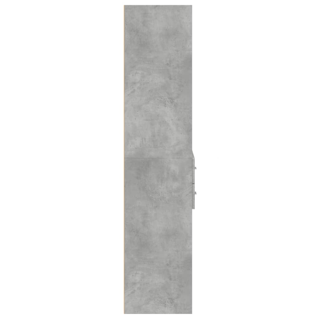 vidaXL Ντουλάπι Γκρι Σκυροδέματος 70x42,5x185 εκ. Επεξεργασμένο Ξύλο