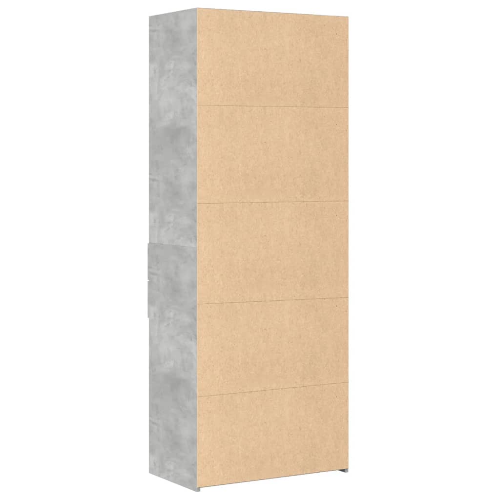 vidaXL Ντουλάπι Γκρι Σκυροδέματος 70x42,5x185 εκ. Επεξεργασμένο Ξύλο