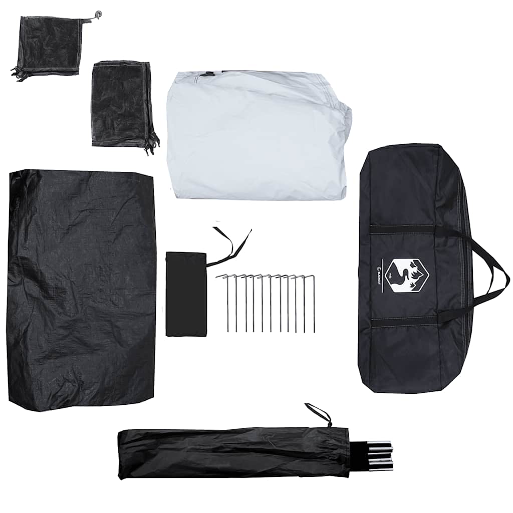 vidaXL Σκηνή Κάμπινγκ 4 Ατόμων Διάβροχη Λευκή Ύφασμα Συσκότισης