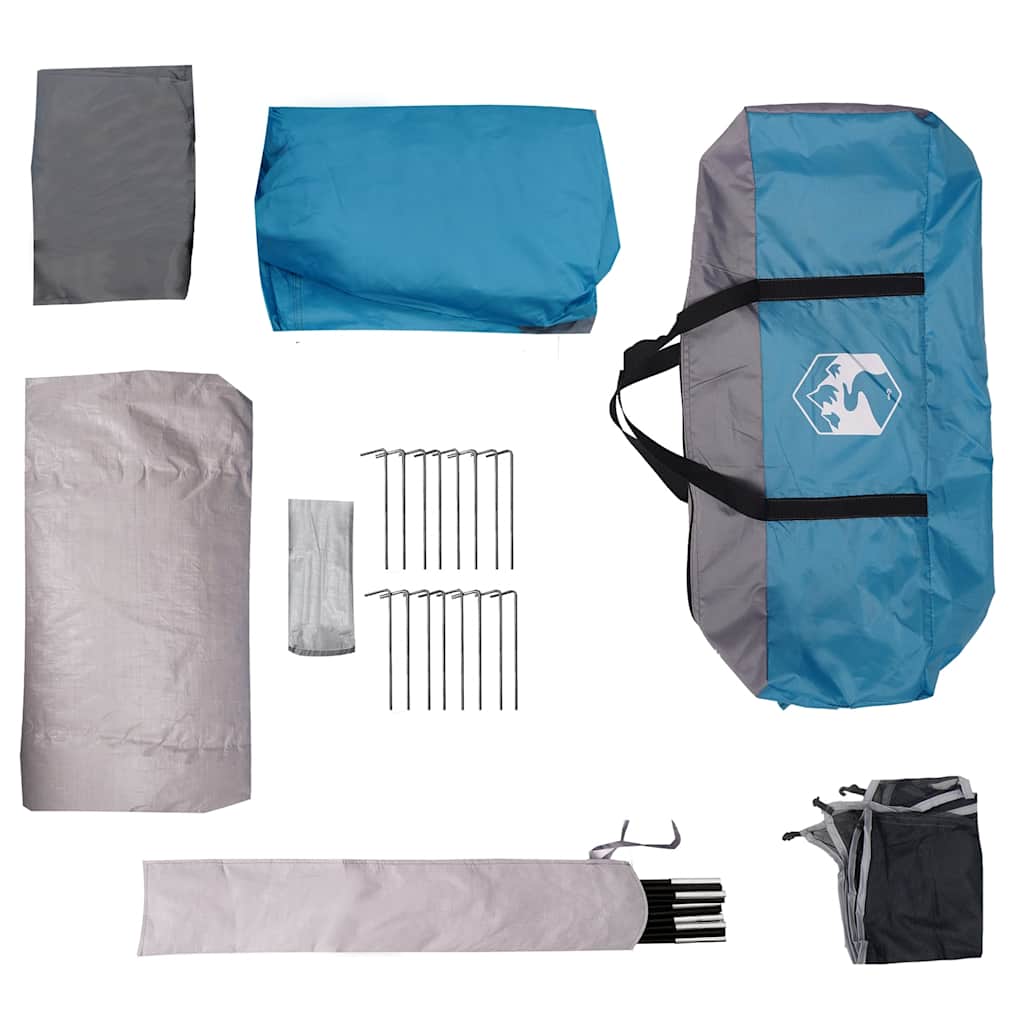 vidaXL Σκηνή Οικογενειακή Τούνελ 6 Ατόμων Αδιάβροχη Μπλε