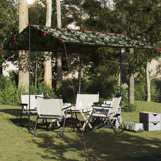 vidaXL Μουσαμάς Κάμπινγκ Αδιάβροχος Καμουφλάζ 306x306 εκ.