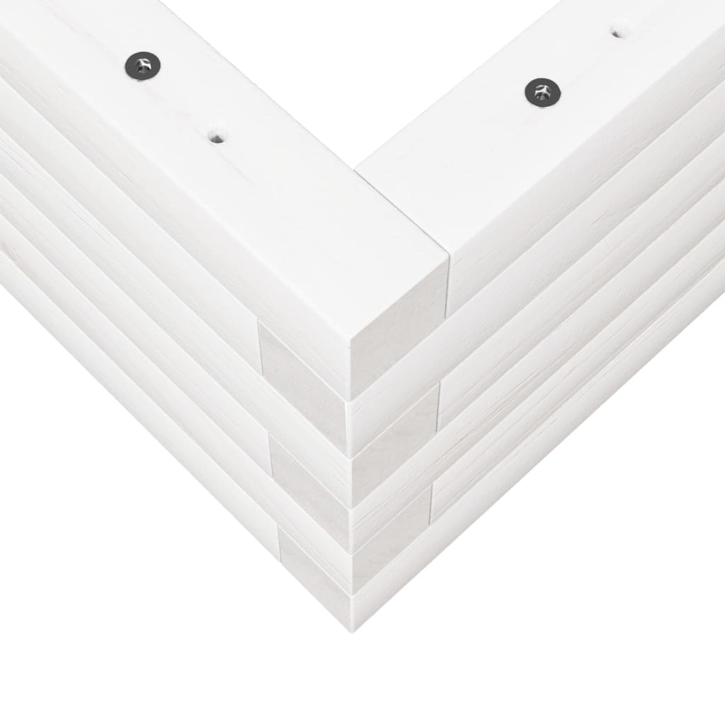 vidaXL Ζαρντινιέρα Κήπου Λευκή 70x40x23 εκ. από Μασίφ Ξύλο Πεύκου