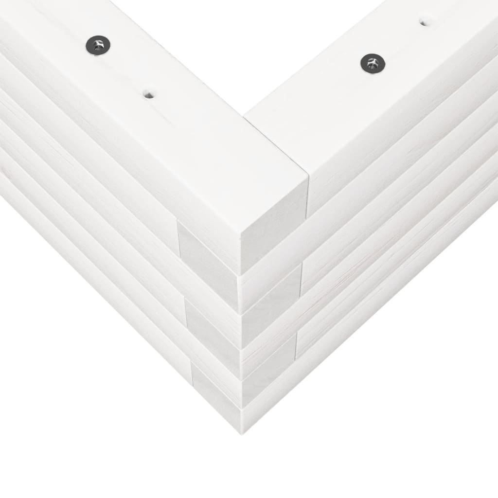 vidaXL Ζαρντινιέρα Κήπου Λευκή 90x40x23 εκ. από Μασίφ Ξύλο Πεύκου